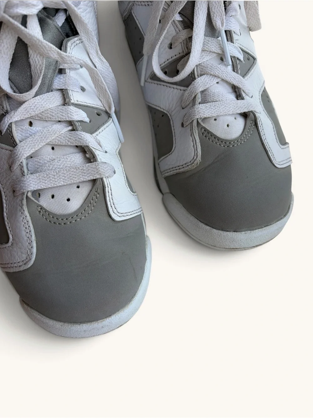 Jordan Kids High-Top Sneakers in White and Gray